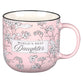 Ceramic Mug: World's Best Daughter Isa. 58:11, Pink, Comes in a Corrugated Box