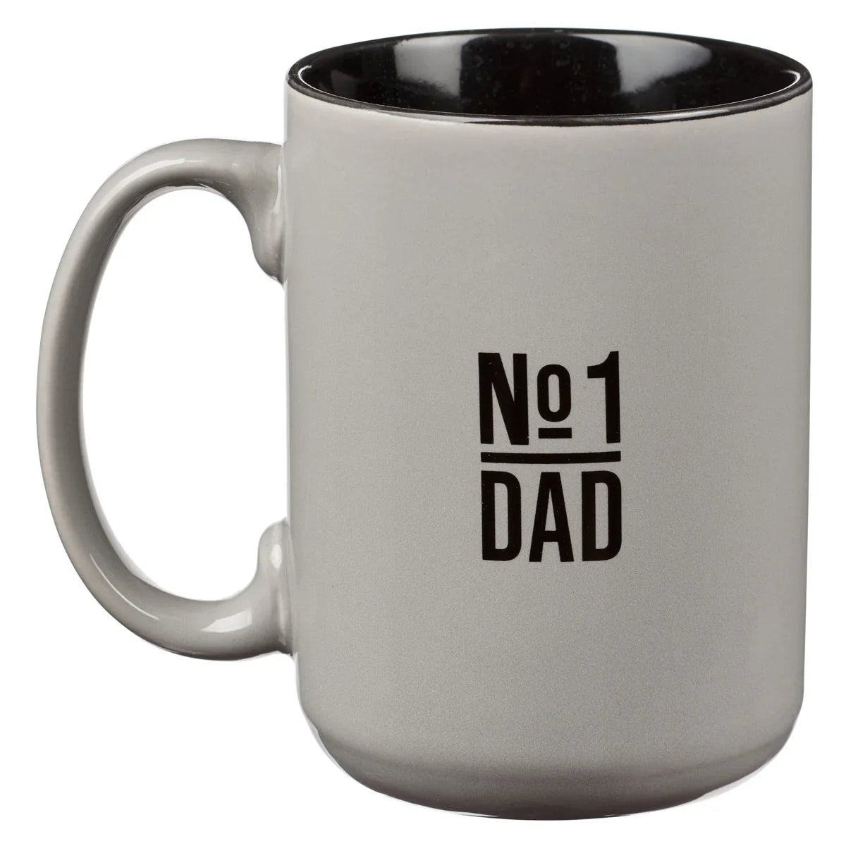 Ceramic Mug: Strong & Courageous Josh. 1:9, Gray, Comes in a Corrugated Box