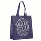 Reusable Tote Bag: Walk by Faith 2 Cor. 5:7, Navy