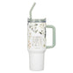Tumbler with Straw Stainless Steel: Green Ps. 46:10, Comes in a Corrugated Box