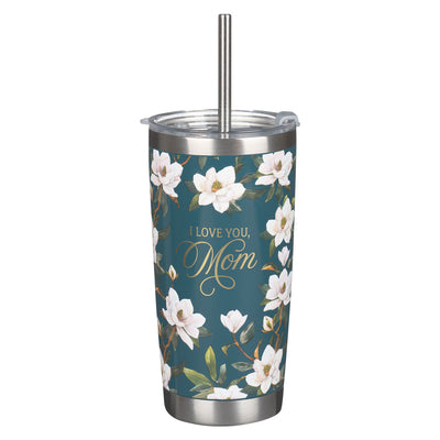 Tumbler Stainless Steel: Love You Mom Prov. 31:25, Dark Teal, Comes in a Corrugated Box