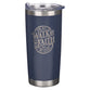 Tumbler Stainless Steel: Walk By Faith 2 Cor. 5:7, Navy, Comes in a Corrugated Box