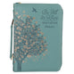Bible Cover Large: Fashion Teal Be Still Ps. 46:10