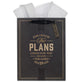 Gift Bag Large: I Know the Plans, Jer. 29:11 (The Plans Charcoal Collection)