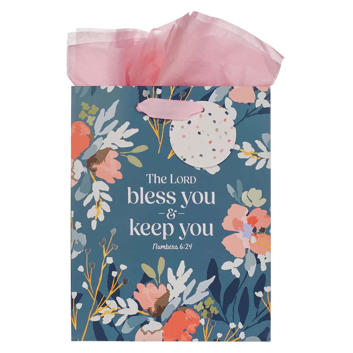 Gift Bag Medium: The Lord Bless You and Keep You (Numbers 6:24) Teal (Teacher Appreciation Collection)