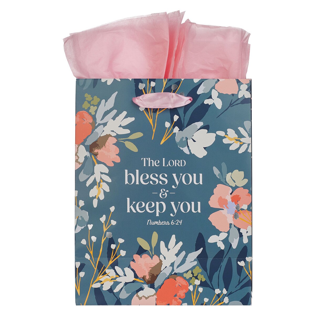 Gift Bag Medium: The Lord Bless You and Keep You (Numbers 6:24) Teal (Teacher Appreciation Collection)