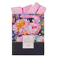 Gift Bag Large: A Sweet Friendship, Navy/Pink (Watercolor Garden Collection)