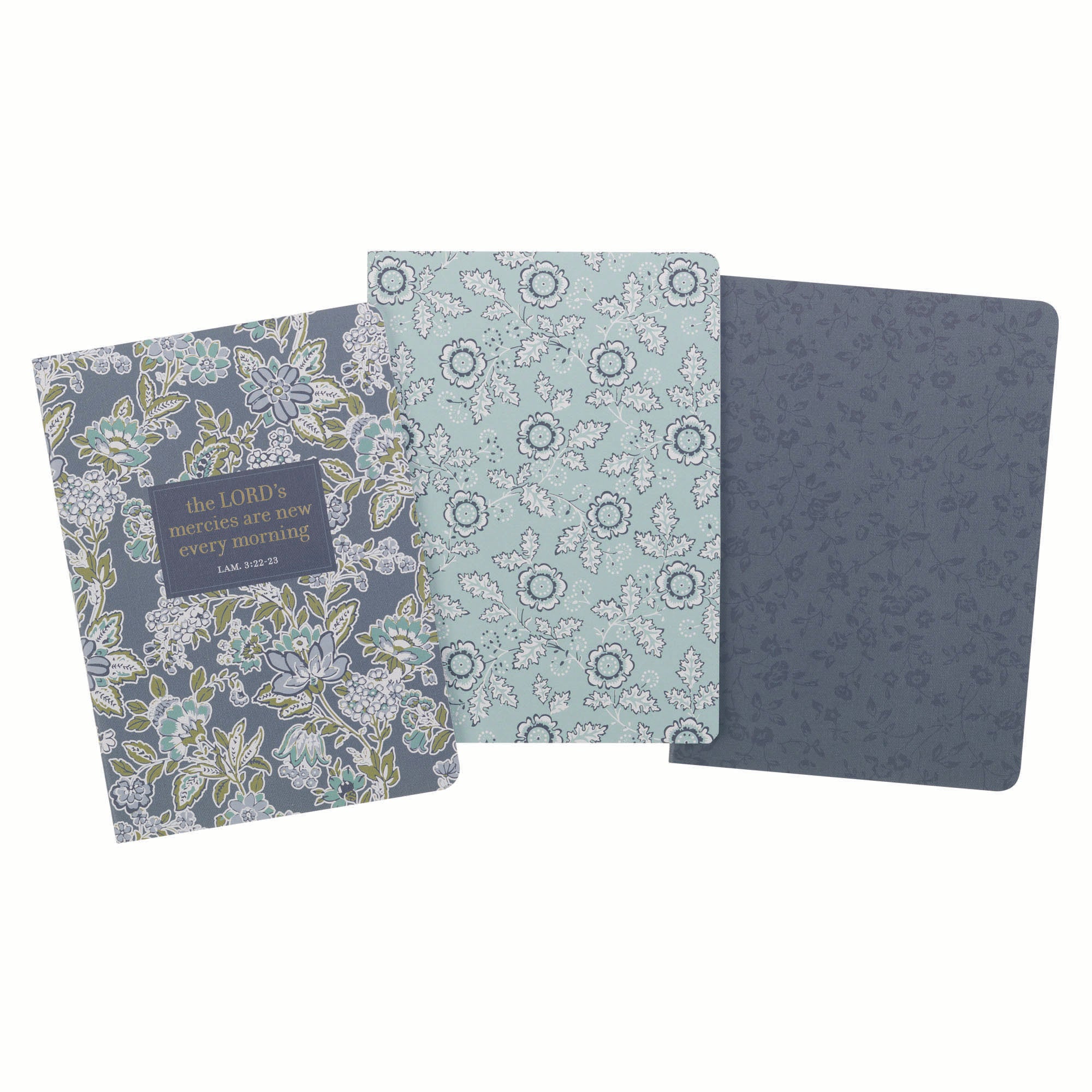 Notebook, Large (Set of 3): New Mercies Lam. 3:22-23