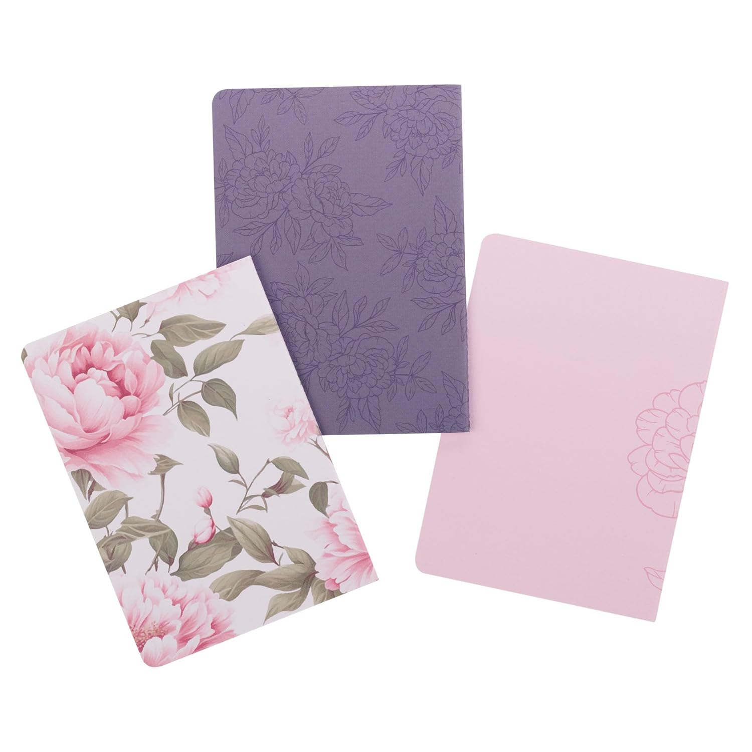 Notebook (Set of 3): Noble Things, Prov. 31:29 (Pink Peony Collection)