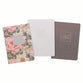 Notebook, Large (Set of 3): Strong & Courageous Floral Josh 1:9