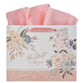 Gift Bag Large: Be Still (Ps. 46:10) Floral (Peaceful Peach Blossom Collection)