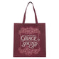 Reusable Tote Bag: Amazing Grace, Burgundy