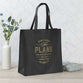 Reusable Tote Bag: For I Know the Plans (Jer. 29:11) Black (The Plans Charcoal Collection)
