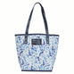 Canvas Tote Bag: Trust in the Lord (Proverbs 3:5) Blue Botany Series