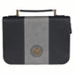 Bible Cover Medium: Be Strong (Josh. 1:9), Black/Gray