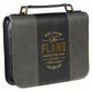 Bible Cover Medium: I Know the Plans (Jer. 29:11), Black/Gray