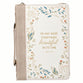 Bible Cover Large: Everything Beautiful (Ecc. 3:11), Everything Beautiful Cream Floral Collection