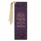 Bookmark with Ribbon: Strength and Dignity, Prov. 31:25 (Purple Rose Collection)