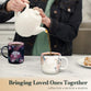 Ceramic Mug (414 ml): Be Still (Ps. 46:10) Peach Floral, Foil accents (Peaceful Peach Blossoms Collection)