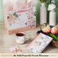 Ceramic Mug (414 ml): Be Still (Ps. 46:10) Peach Floral, Foil accents (Peaceful Peach Blossoms Collection)