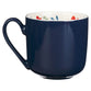 Ceramic Mug (414 ml): Rejoice, Always (1 Thess. 5:16-18), Navy (Grateful Garden Collection)