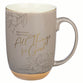 Ceramic Mug (444 ml): All Things for Good (Romans 8:28) taupe, foil accents (White Magnolia Collection)