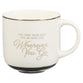 Ceramic Mug (414 ml): Wherever You Go Josh. 1:9, White/Black bottom, Foil accents