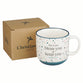 Ceramic Mug (414 ml): Bless You and Keep You (Numb. 6:24) Blue Confetti, foil accents (Bless You Teal Teacher Appreciation Collection)