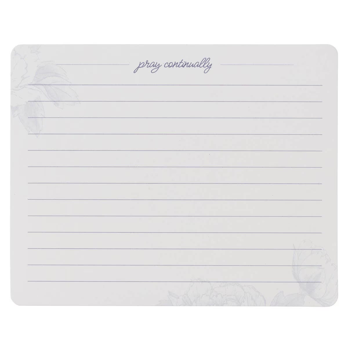 Prayer Cards in a Tin: My Prayers (Hebrews 10:23) Blue Floral, 50 Double-Sided Cards