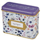 Prayer Cards in a Tin: My Prayers (Matthew 22:37) Purple Wildflowers, 50 Double-Sided Cards