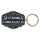 Keyring: Be Strong & Courageous (Josh. 1:9) Navy