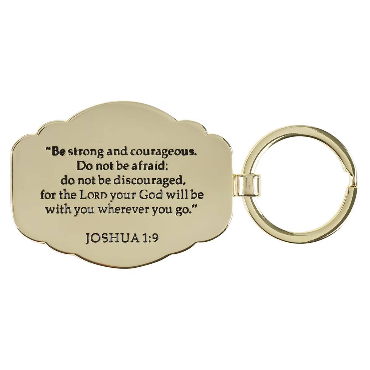 Keyring: Be Strong & Courageous (Josh. 1:9) Navy