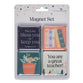 Magnets (Set of 4): Bless You and Keep You (Num 6:24) Teal multi (Teacher Appreciation Collection)