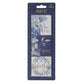 Magnets (Set of 3): Love Grace Faith, Blue (Checkered Floral Collection)