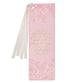 Bookmark with Ribbon: He Will Cover You (Ps. 91:4) Pink (Amelia Collection)