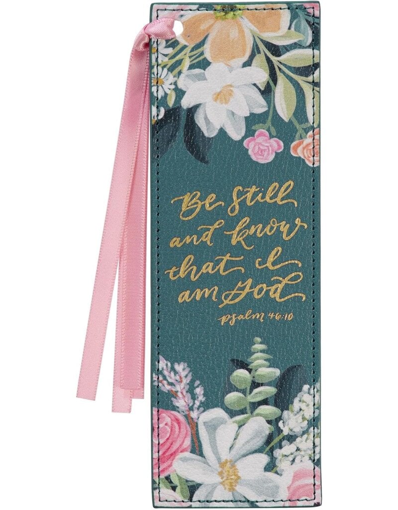 Bookmark with Ribbon: Be Still. (Ps. 46:10) Teal (Ally Collection)