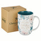 Ceramic Mug (444 ml): Commit to the Lord (Prov. 16:3) Teal inside, foil accents
