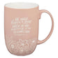 Ceramic Mug (444 ml):  Good Works (Phil 1:6) Peach (Sophia Collection)