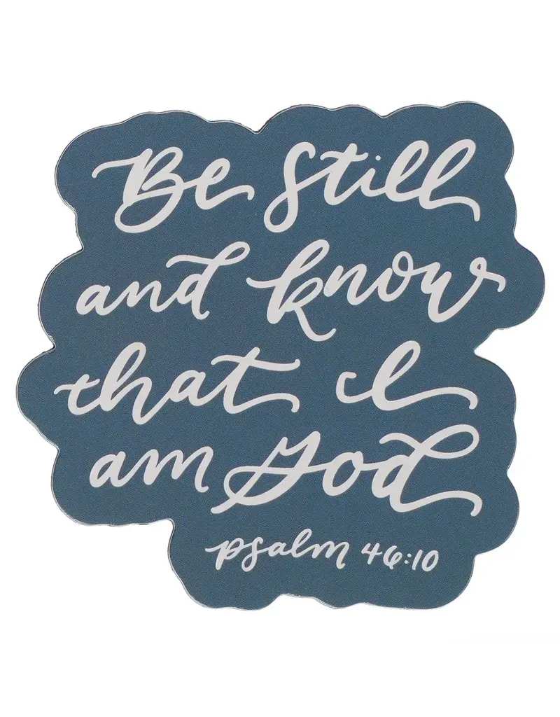 Die-Cut Magnet: Be Still (Psalm 46:10) Navy (Ally Collection)