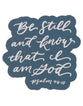 Die-Cut Magnet: Be Still (Psalm 46:10) Navy (Ally Collection)