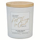 Glass Candle with Bamboo Lid: White God Works Rom. 828