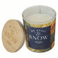 Glass Candle with Bamboo Lid: Floral Be Still Ps. 4610