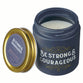Candle in a Glass Jar with Metal Lid: Be Strong & Courageous (Joshua 1:9), Navy, Fireside Blue Spruce Scent