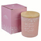 Glass Candle with Bamboo Lid: Pink Be Still Ps. 4610
