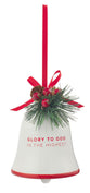 Christmas Ornament: Ceramic Bell, Glory to God