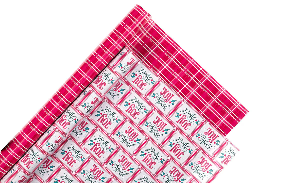 Christmas Wrapping Paper (2 roll set): Joy to the World