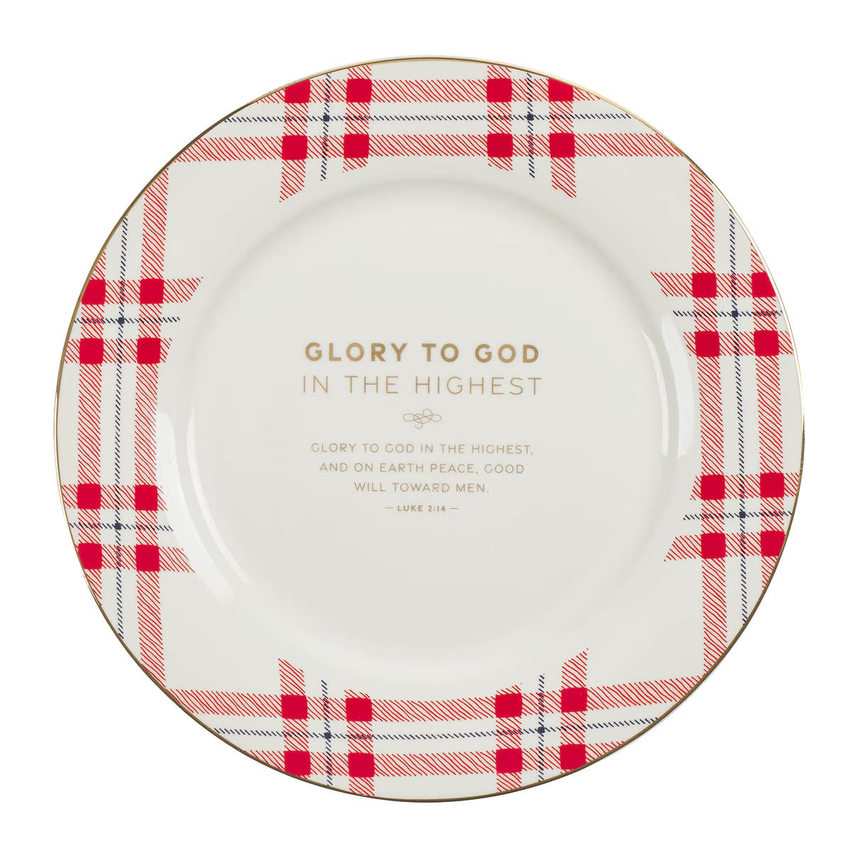 Christmas Ceramic Plate (Set of 4): Merry Christmas