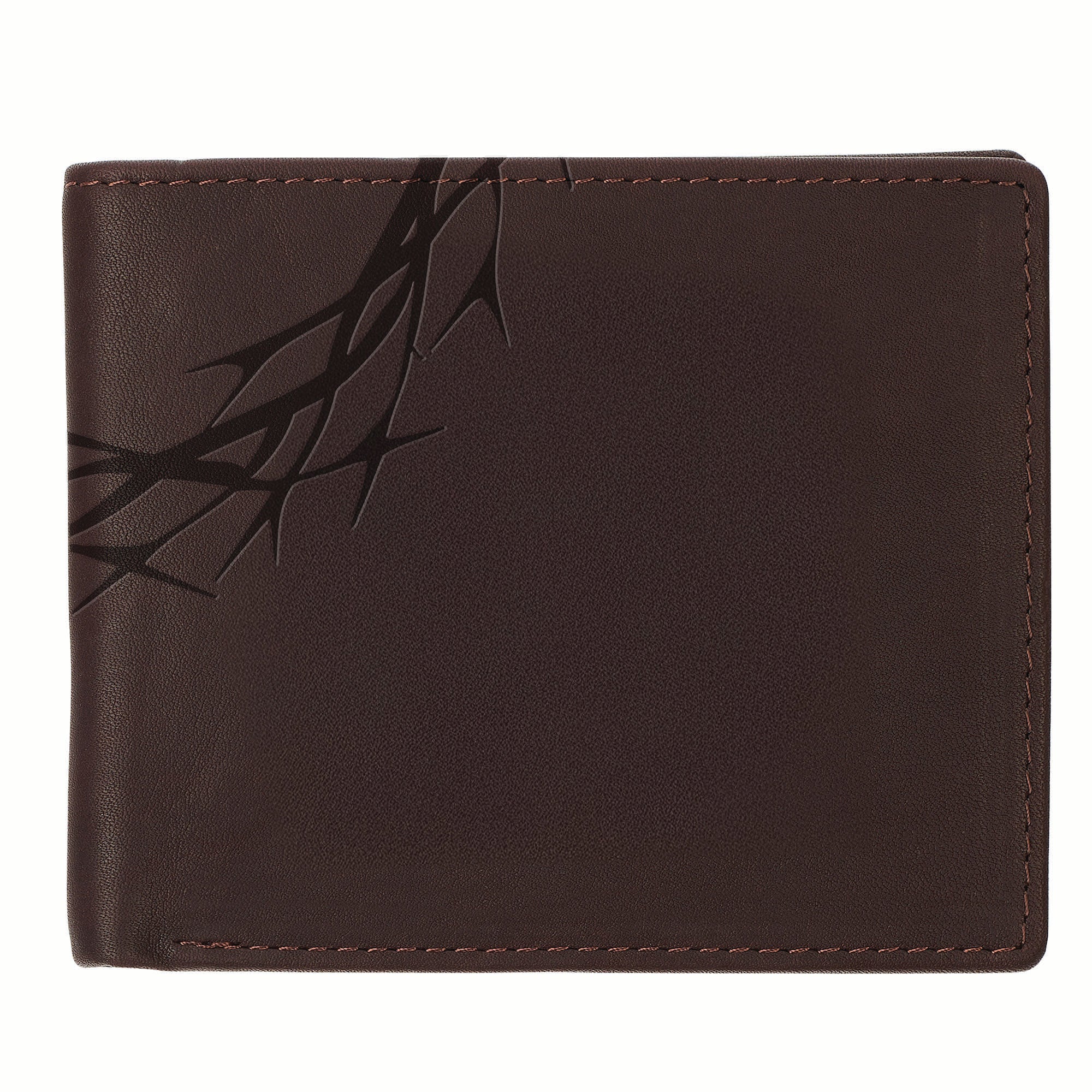 Leather Wallet: Crown of Thorns/Amazing Grace, Brown