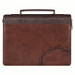 Bible Cover Large: Classic Brown Two-tone Crown of Thorns/Amazing Grace Isa. 53:5