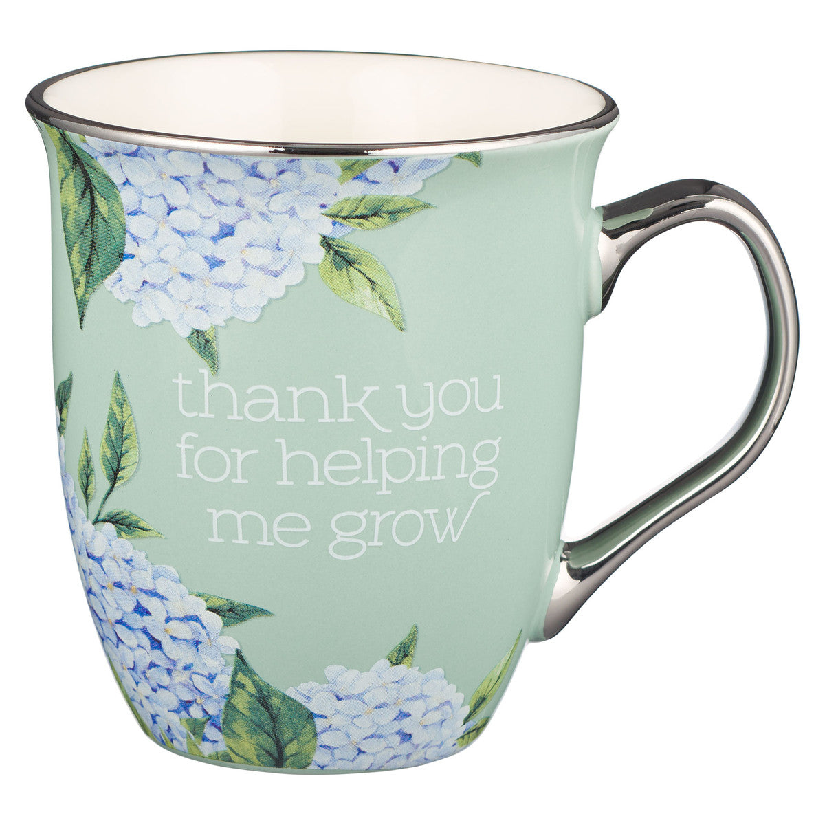 Ceramic Mug, 473ml: Thank You For Helping Me Grow (Hydrangea Series)